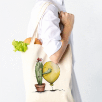 Bolsa de tela Mujer Cactus y Hombre Globo