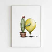 Print Mujer Cactus y Hombre Globo